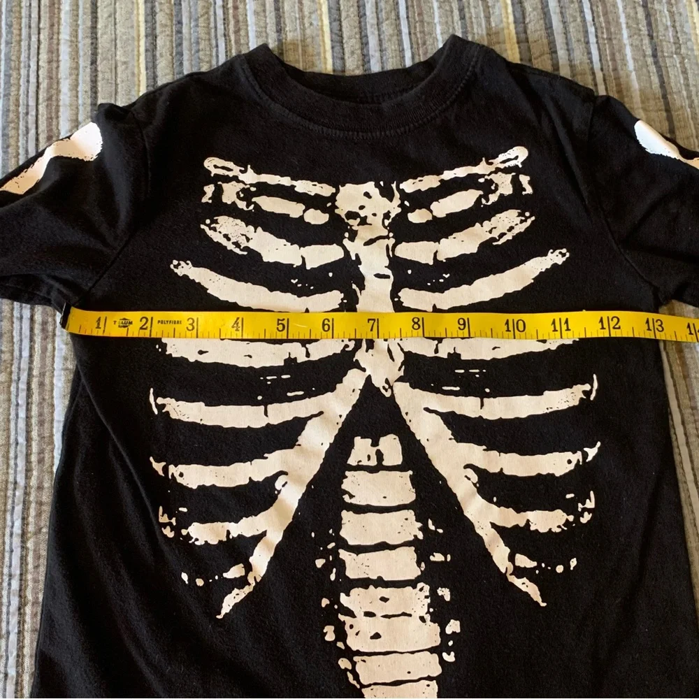The Children’s Place Skeleton Long Sleeve Shirt Halloween Top Youth Size XS